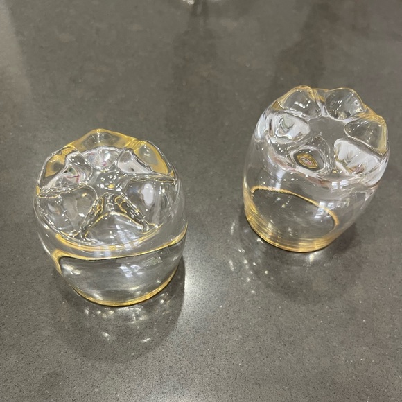 Lowball glasses. A Pair! Gold foil at rim and footed. Well weighted for balance! - Picture 3 of 7